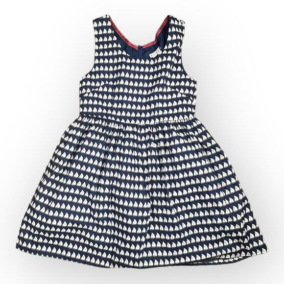 Kling Battelli Navy Blue A-Line Dress - Sailboat Print Medium - Picture 9 of 11